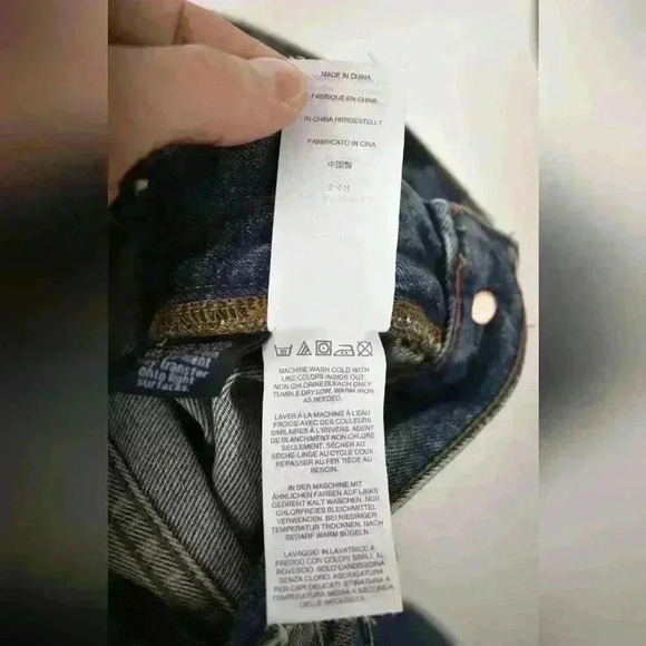 J.CREW Light Blue Cotton Distressed Denim Broken Boyfriend  Straight Fit 34x30 - Picture 3 of 9